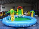 Waterproof Blow Up Inflatable Pool Slides OEM For Amusement Park , Quadruple Stitched