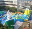 White and blue inflatable water park for summer holiday , inflatable shark pool park