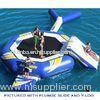 blue yellow Inflatable Water Games for sea , steel frame Water Trampoline with Blast Bag