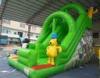 Green sheep cartoon Inflatable Rental Slide PVC for amusement park