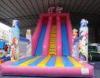 EN14960 giant mickey inflatable slide rental with red pink Color