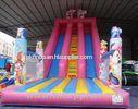 EN14960 giant mickey inflatable slide rental with red pink Color