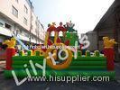 small fireproof pvc Inflatable Fun City home Yard With EN71 / EN15649