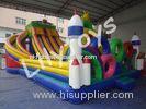 Yellow Fun Outdoor Inflatable Bouncers Jumping Playground With 0.55mm PVC