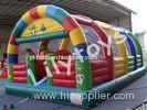 0.55mm pvc Inflatable Fun City with tent outdoor , 10m * 6m Inflatable bouncer Lilytoys