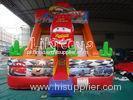 Red Car Large Inflatable Jumping Slide With Repair Kits , Kids Inflatable Slide