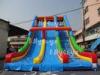 commercial Slip Slide Inflatable Slide Rental Giant Double Lane , UV Resistance