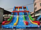commercial Slip Slide Inflatable Slide Rental Giant Double Lane , UV Resistance