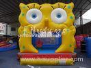 yellow spongbob Commercial Inflatable Bouncers EN14960 , fire proof