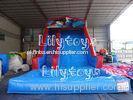 Blue Waterproof Fun Backyard Inflatable Water Slide For Rent , Blow Up Water Slides