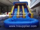 0.55mm - 0.6mm pvc blue Inflatable Water Slide With Durable repair kit
