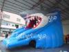 Outdoor Inflatable Shark Water Slide Fun Games , Pool Inflatable Slide