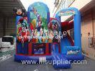 Durable commercial inflatable combo Blue waterproof PVC , UV Resistance