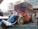 inflatable combo / inflatable four wheels carriage castle / inflatable slide combo