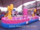 Safe Outdoor Inflatable Playground Slide , Fireproof Pvc Inflatable Basketball Court