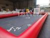 football field inflatable football playground / red pvc inflatable for adult kids