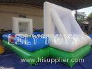 Green PVC Sports Game Inflatable Football Court Entertainment With Double Deck Blur