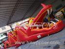 red color pvc inflatable obstacle tunnel dragon inflatable tunnels
