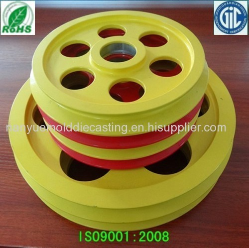 Aluminum die casting wire drawing pulley/ belt pulley/pulleys