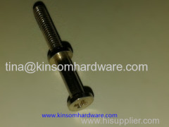 Stainless steel double-head bolts with nylok