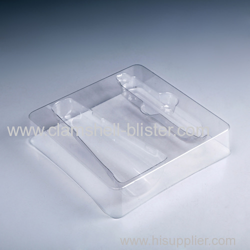 Plastic clear cosmetic trays