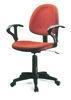 Durable Red Swivel Office Fabric Chair With Armrest DX-C605