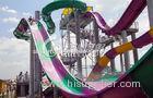 Outdoor Fiberglass Water Slides / Boomerang Water Slide for commercial playground equipment