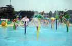 Outdoor Fiberglass Aqua Park Equipment Rainning Leaves for Summer Entertainment , Customized