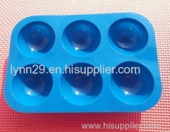 6-Half Ball Flexible Silicone Soap Mould