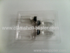 Plastic medicine vial blister packaging tray