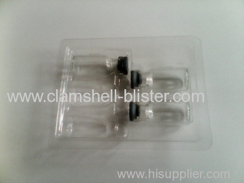 Plastic medicine vial blister tray