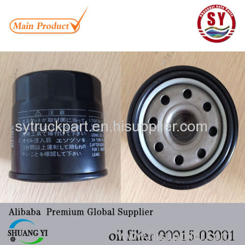 high quality oil filter 90915-30001, 90915-30002,90915-30004 for toyota