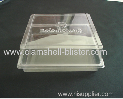 Clear plastic salad container