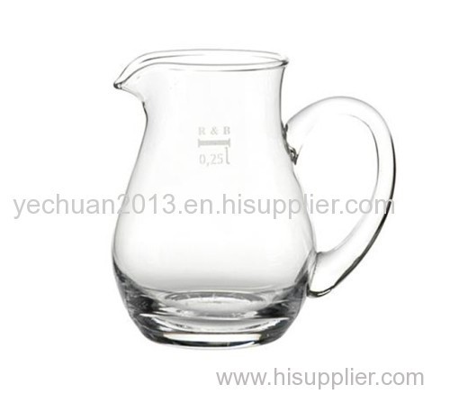 Milk jar,clear & plain