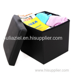 Folding storage stool ottoman LSF101