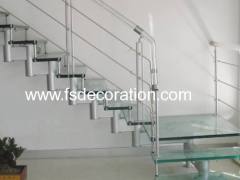 Stainless Steel Glass Staircase