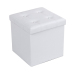 Square storage ottoman with button