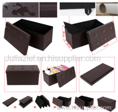 Multifunction folding storage ottoman footstool