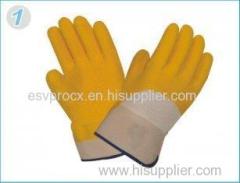 Open Back Latex Coated Industrial Protective Hand Gloves For Sharp Edged Materials