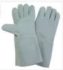 Personalised White Safety Welding Cow Split Leather Gloves For Construction