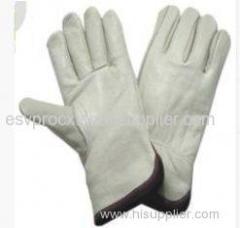 Customized Natural Color Industrial Safety Cow Split Leather Gloves For Welding