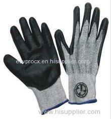 Personalised Foam Finished Unbreathable Cut Resistance Glove With Nitrile Coated