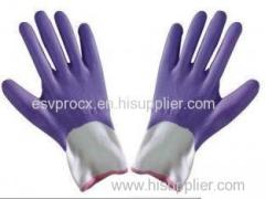 M Customized Durable Foam Finished Purple Nitrile Coated Working Protective Hand Gloves