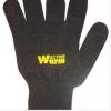 M Black Knitted Cotton Safety Hand Gloves With Logo Embroidery