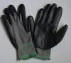 Puncture Resistance Comfortable Black Coated Nitrile Work Gloves For Light Engineering