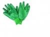 Light Weight Texture Surface Interlock Liner Green Nitrile Work Gloves With Open Back