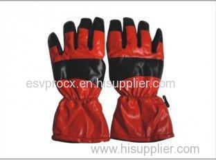 Mens Abrasion Resistance Warm Elastic Sewn Nitrile Work Gloves with Fluff Liner