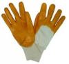 M Abrasion Resistance Flexbility Yellow Nitrile Work Gloves with White Nylon Liner