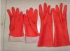 Customized Diamond Finish Safety Red Latex Rubber Household Glove With Smooth Liner