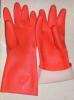 Smooth Liner Red Rubber Latex Household Glove With Diamond Finish